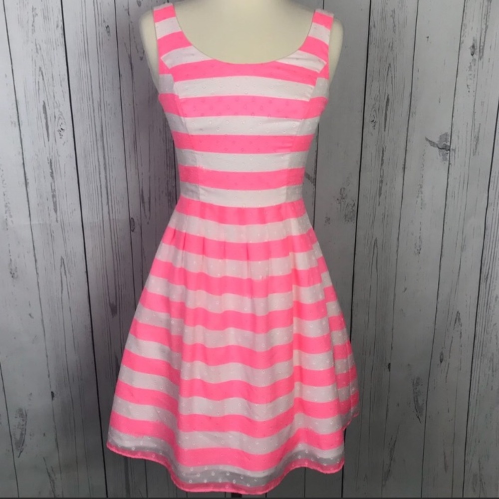 Lilly Pulitzer Bright Pink Striped Dress